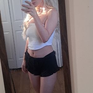 Black frill pajama shorts